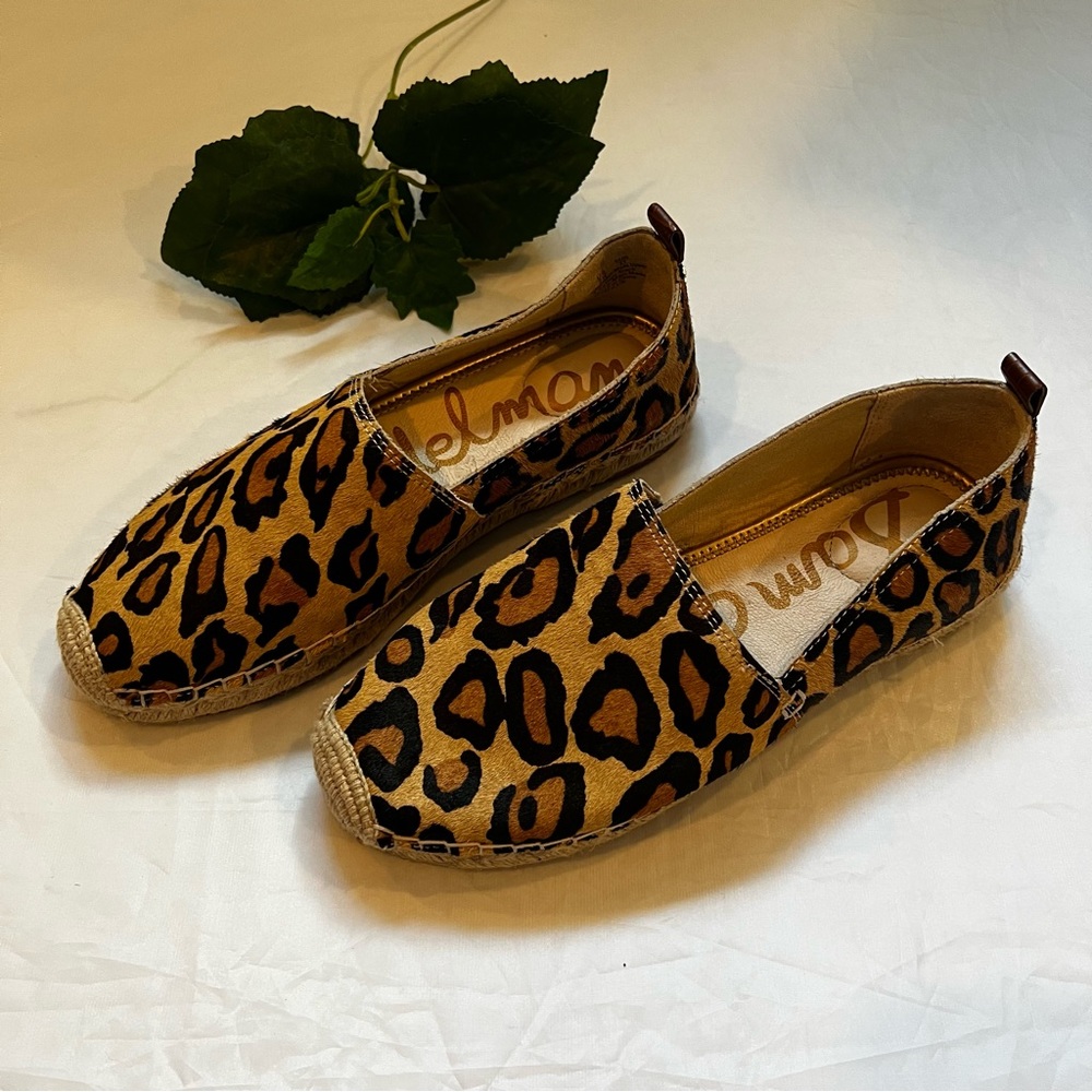 Sam Edelman Khloe espadrilles leopard print like new condition